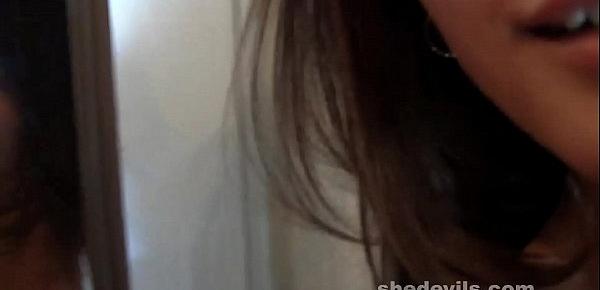  Nerdy gamer girl Silvia self shot webcam video